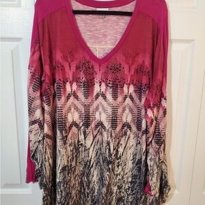 Stylish worn Pink and Cream Women's Top